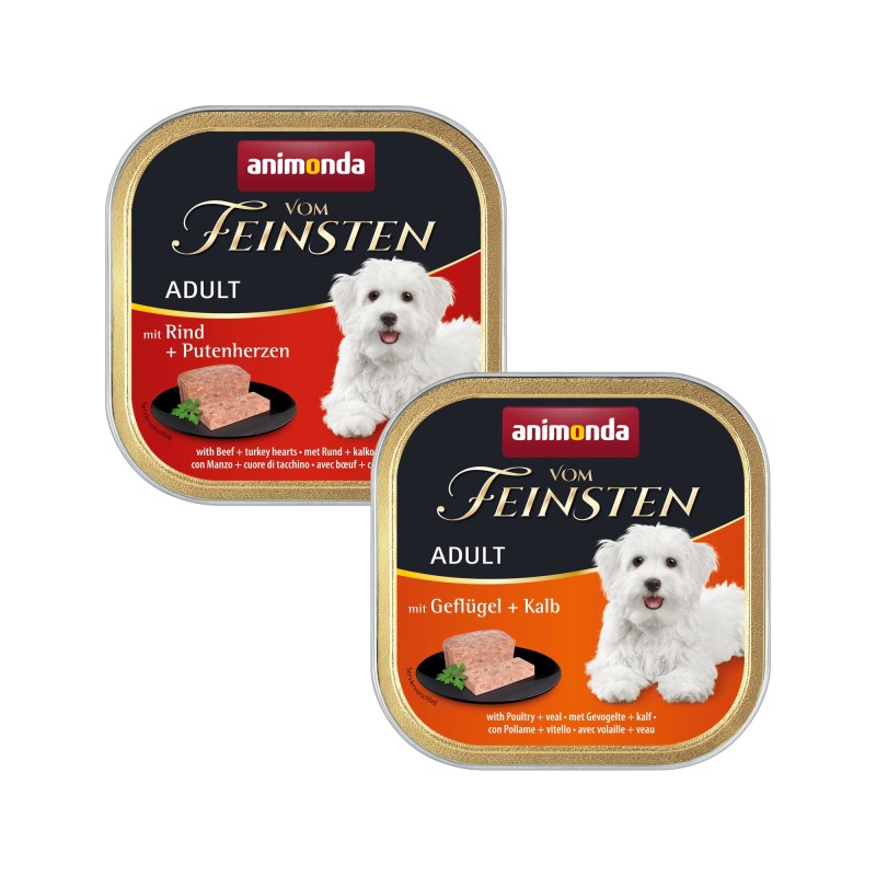 Animonda Vom feinsten Classic Hundefutter - Schälchen - Geflugel / Kalb - 22 x 150 g