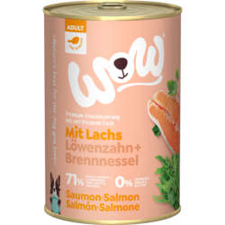 WOW ADULT mit Lachs, Löwenzahn + Brennnessel - 400 g