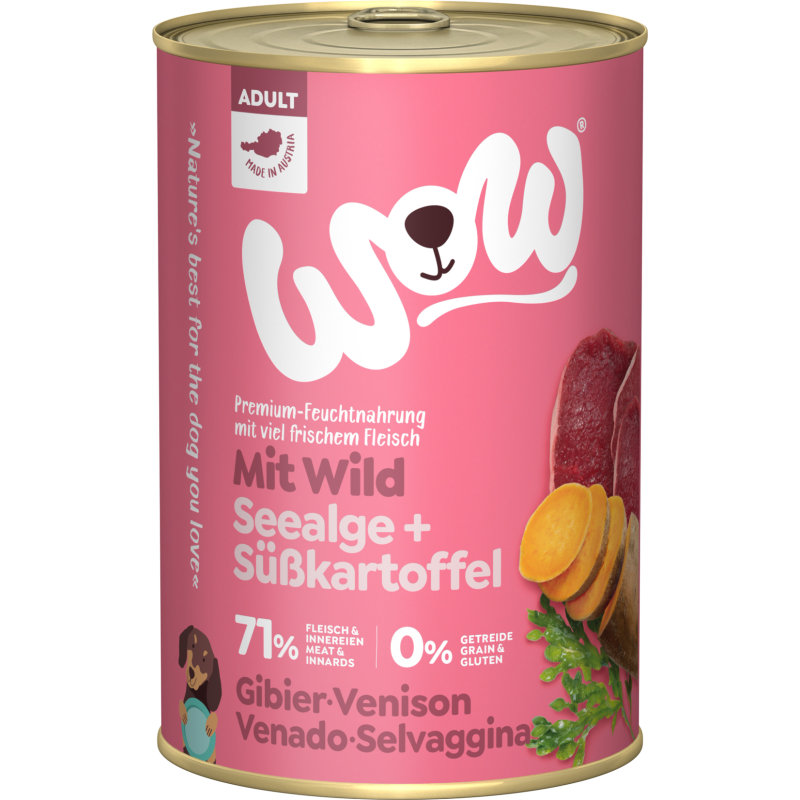 WOW ADULT mit Wild, Seealge + Süßkartoffel - 400 g