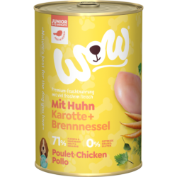 WOW JUNIOR mit Huhn, Karotte + Brennnessel - 400 g