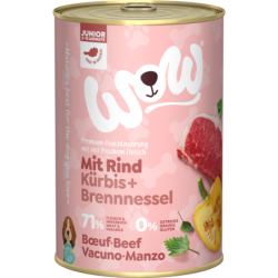 WOW JUNIOR mit Rind, Kürbis + Brennnessel - 400 g