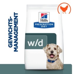 Hill's Prescription Diet w/d Low Fat / Diabetes / Colitis Hundefutter - 4 kg