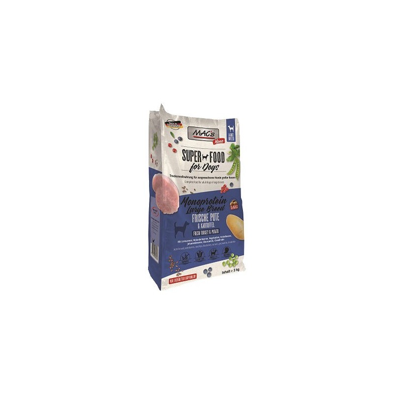 MAC's Monoprotein Large Breed Hundefutter - Pute - 12 kg