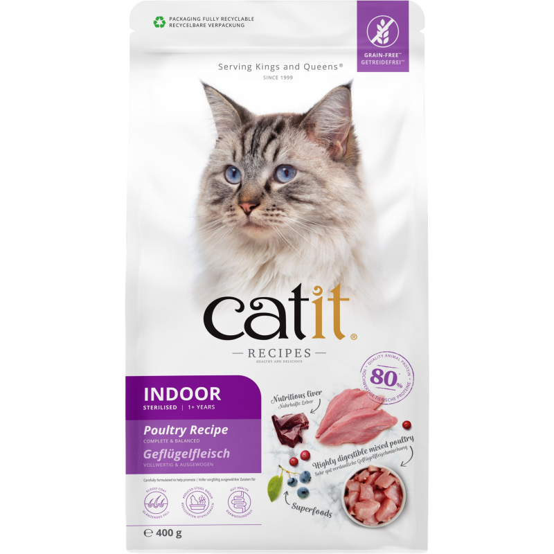 Catit Recipes Adult Indoor - Geflügel - 400 g