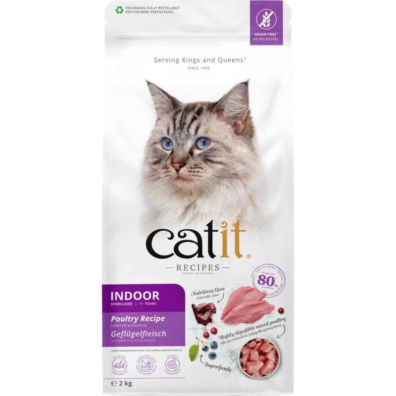 Catit Recipes Adult Indoor - Geflügel - 2 kg