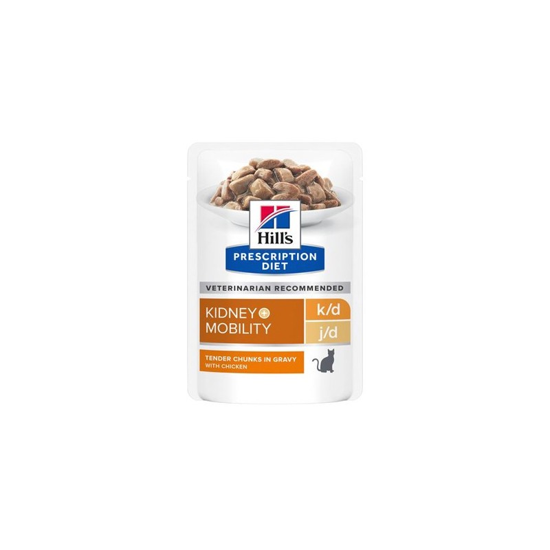 Hill's Prescription Diet k/d + Mobility Katzenfutter - Frischebeutel - 12 x 85 g