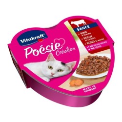 Vitakraft Poésie - Schälchen - Rind & Karotte in Sauce - 15 x 85 g