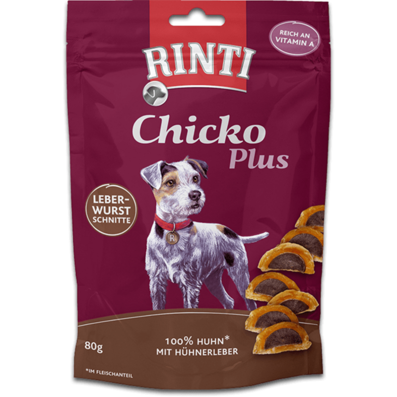 Rinti Chicko Plus  80g - Leberwurstschnitte