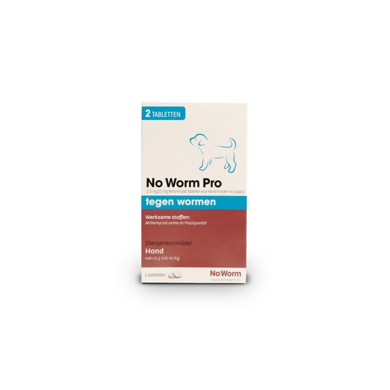 No Worm Pro Hond (kleiner Hund und Welpen) - S - 2 Tabletten