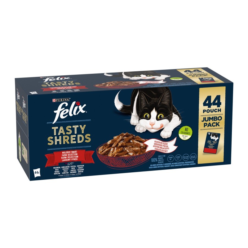 Purina Felix Leckere Streifen -  Auswahl der Farm - 44 x 80 g