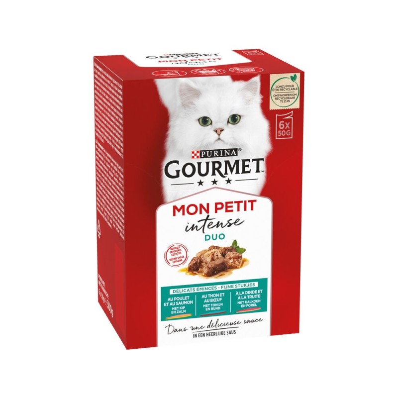 Purina Gourmet Mon Petit DUO – Beef&Chicken, Turkey&Liver, Poultry&Lamb - 6 x 50 g