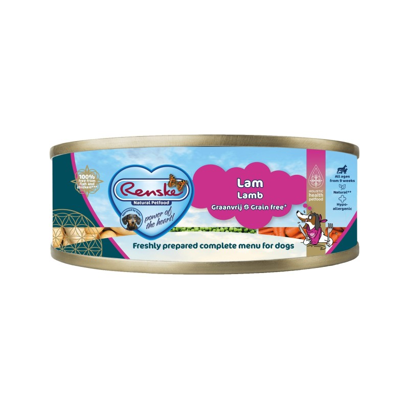 Renske Vers getreidefreies Hundefutter - Lamm - 24 x 95 g