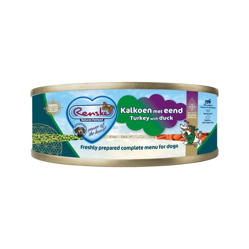 Renske frisches Hundefutter - Pute mit Ente - 24 x 95 g