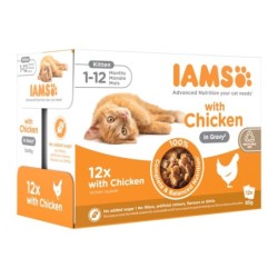 IAMS Delights Huhn in Soße Kätzchen – 12 x 85 Gramm