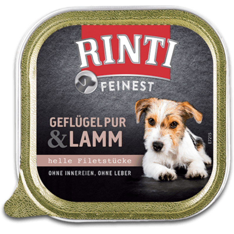 Rinti Feinest 150g Schale - Geflügel Pur+Lamm