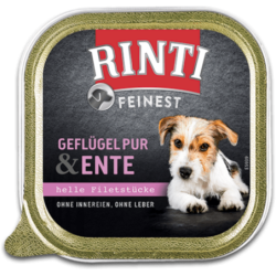 Rinti Feinest 150g Schale - Geflügel Pur+Ente