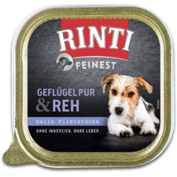 Rinti Feinest 150g Schale - Geflügel Pur+Reh