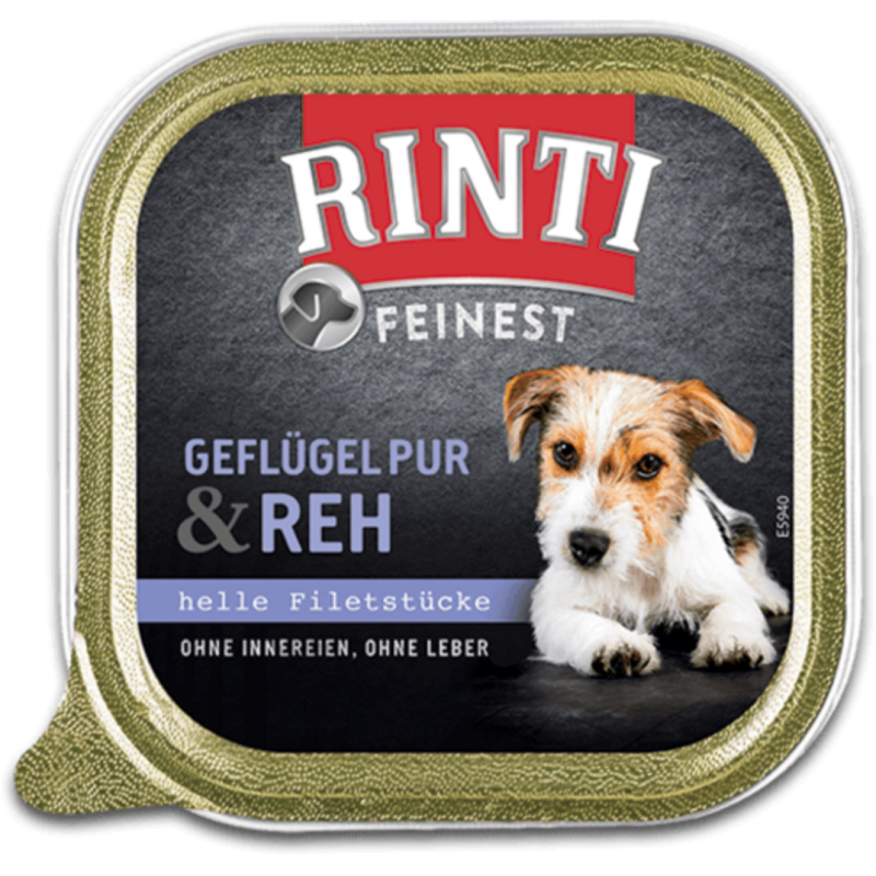 Rinti Feinest 150g Schale - Geflügel Pur+Reh