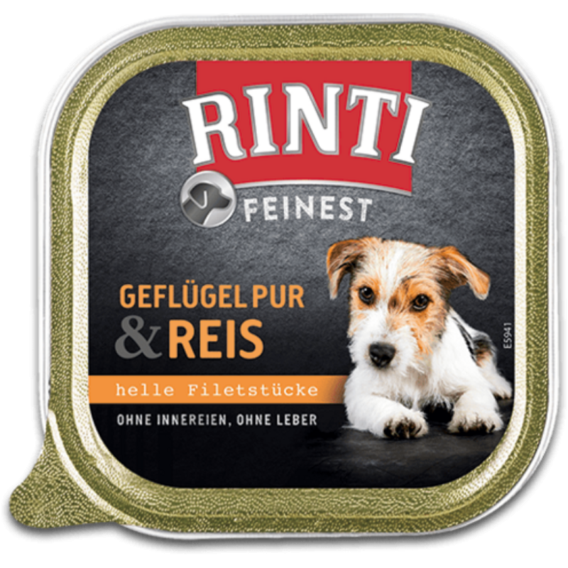 Rinti Feinest 150g Schale - Geflügel Pur+Reis