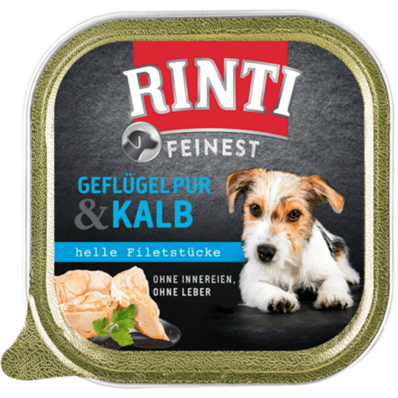 Rinti Feinest 150g Schale - Geflügel Pur+Kalb