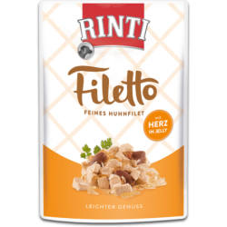 Rinti Filetto Jelly Portionsbeutel 100g - Huhn&Hühnerherz