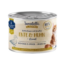 Sanabelle Adult Nassfutter mit Ente & Huhn - 6 x 195 g