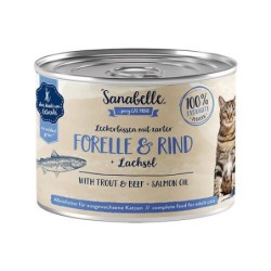 Sanabelle Adult Nassfutter mit Forelle & Rind - 6 x 400 g