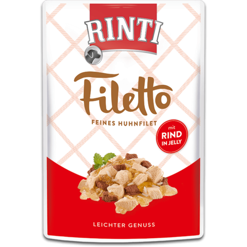 Rinti Filetto Jelly Portionsbeutel 100g - Huhn&Rind