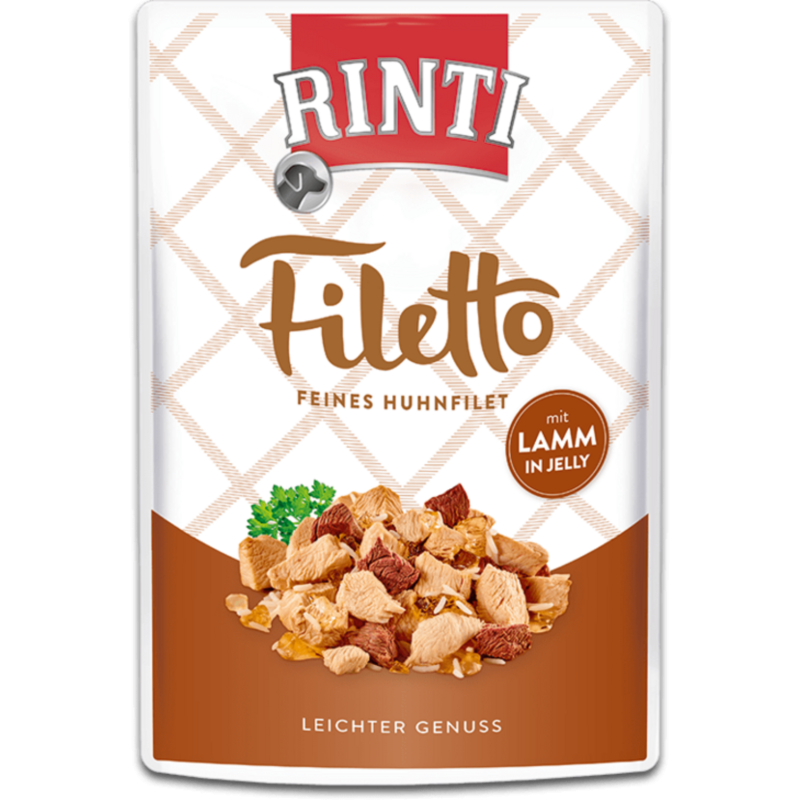 Rinti Filetto Jelly Portionsbeutel 100g - Huhn&Lamm