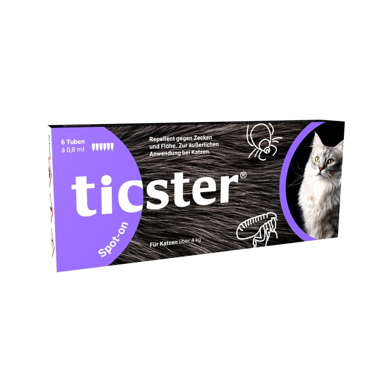 Ticster Spot-on Katze 4-8 kg - 6 Pipetten