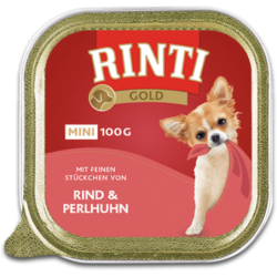 Rinti Gold Mini 100g Schale - Rind&Perlhuhn