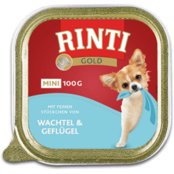 Rinti Gold Mini 100g Schale - Wachtel&Geflü