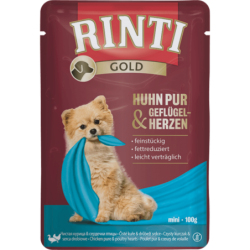 Rinti Gold pur Portionsbeutel 100g - Huhn+Geflügelherzen