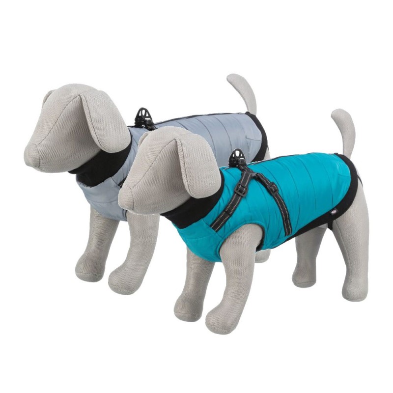 Trixie Pontis Hundemantel mit Geschirr - Grau - 33 cm