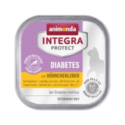 Animonda Integra Protect Diabetes Katzenfutter - Schälchen - Hühnerleber - 16 x 100 g