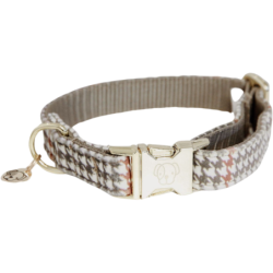 Kentucky Dogwear Hundehalsband "Pied-de-Poule" beige