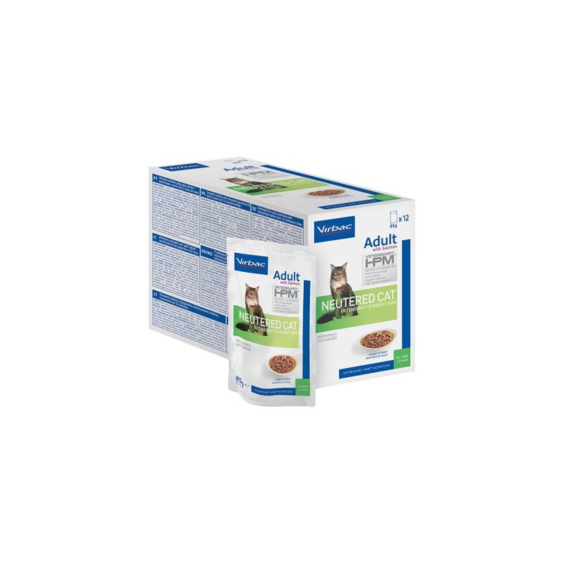 Veterinary HPM - Adult Neutered Cat with Salmon - 12 x 85 g