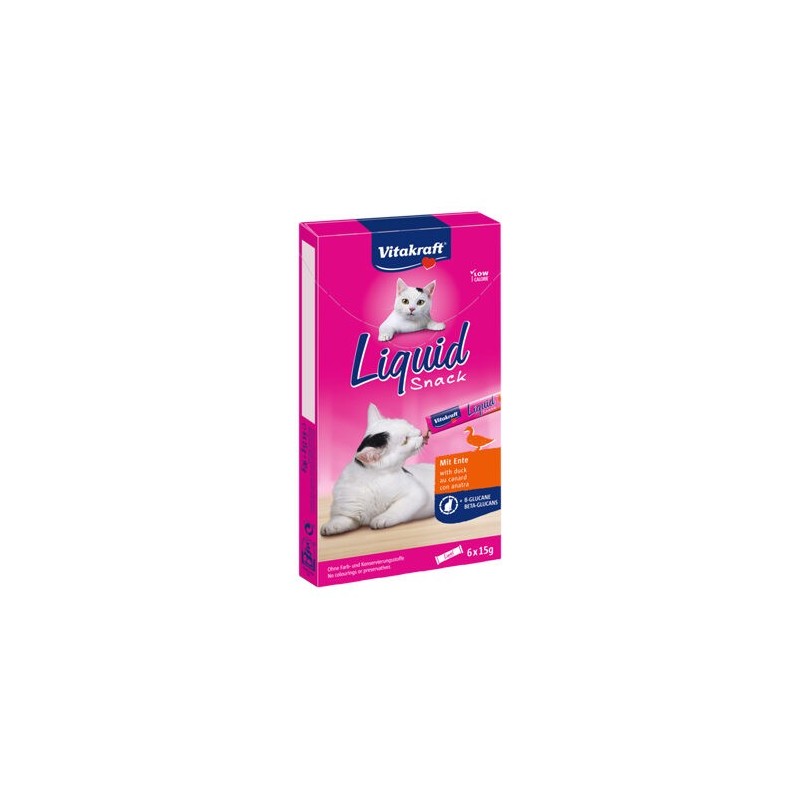 Vitakraft Cat Liquid Snack - Ente - 6 Stück