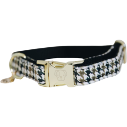 Kentucky Dogwear Hundehalsband "Pied-de-Poule" braun - XS