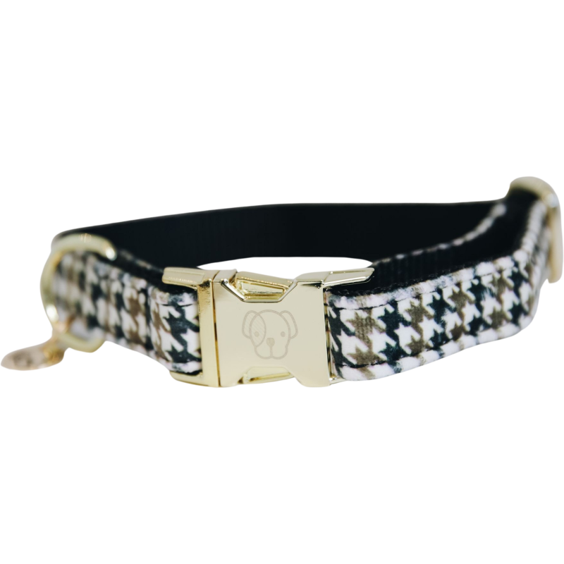 Kentucky Dogwear Hundehalsband "Pied-de-Poule" braun - XS