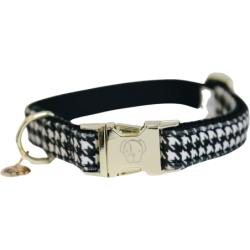 Kentucky Dogwear Hundehalsband "Pied-de-Poule" schwarz - M