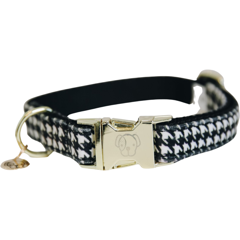 Kentucky Dogwear Hundehalsband "Pied-de-Poule" schwarz - M