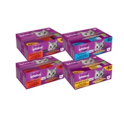 Whiskas 1+ Classic Auswahl in Gelee - Multipack 60 x 85 gram