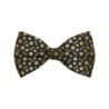 Bow Tie Xmas Bones Paws Black Dog - S