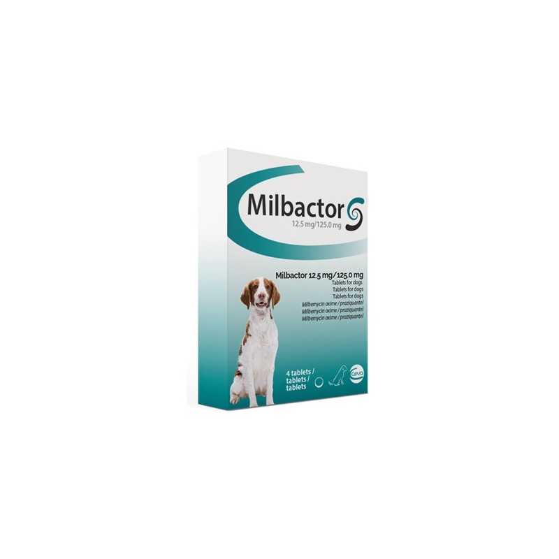 Milbactor für kleine Hunde und Welpen - 4 Tabletten