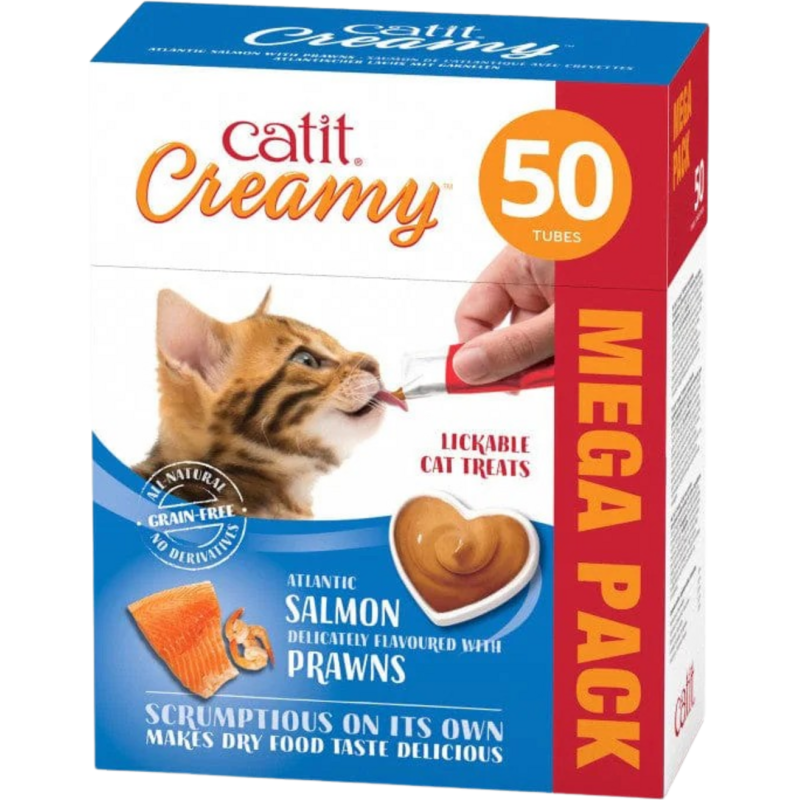 Catit Creamy Lachs & Garnelen - 50er Pack