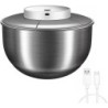 Automatische elektrische Salatschleuder, 5 l USB wiederaufladbare Salatschleuder, Edelstahl-Salatrotator, Salatwaschmaschine