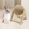 Holz Sisal Katze Scratch Spielzeug Drehbare Ball Kaninchen Scratch Leicht Installieren Interaktive für Indoor