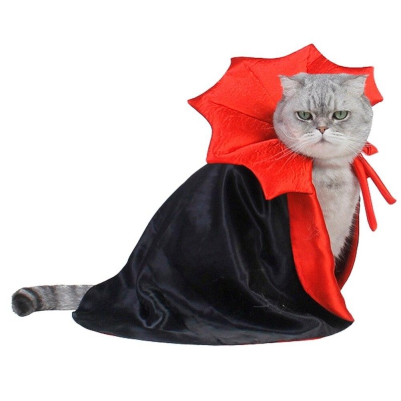 Halloween-Haustierkostüme, niedlicher Cosplay-Vampirumhang für kleine Hunde, Katzen, Kätzchen, Welpen, Kleid, Kawaii-Haustier