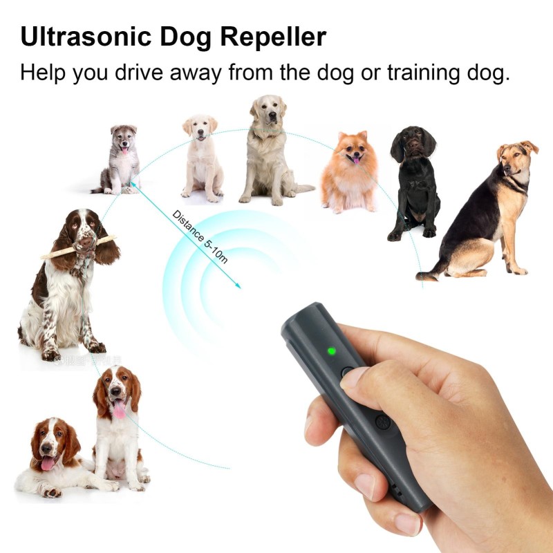 Ultraschall-Hundevertreiber, wiederaufladbares USB-Hundeantriebsgerät, tragbares Hundetrainer-Antibellgerät